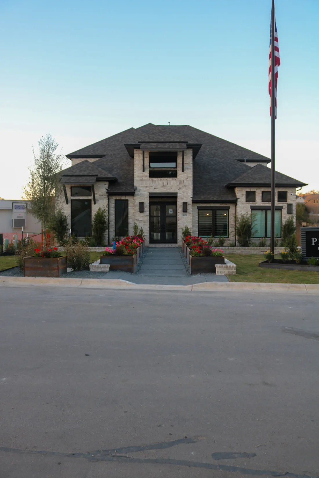 The Johnson Ranch model home frontage seen from the street